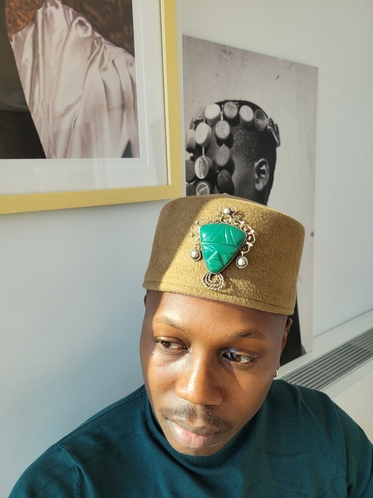 The Zamunda with Native American Jade broche
