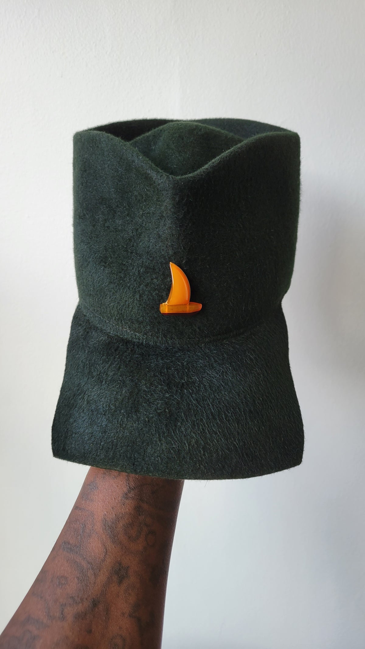 Forest green Tristan cap