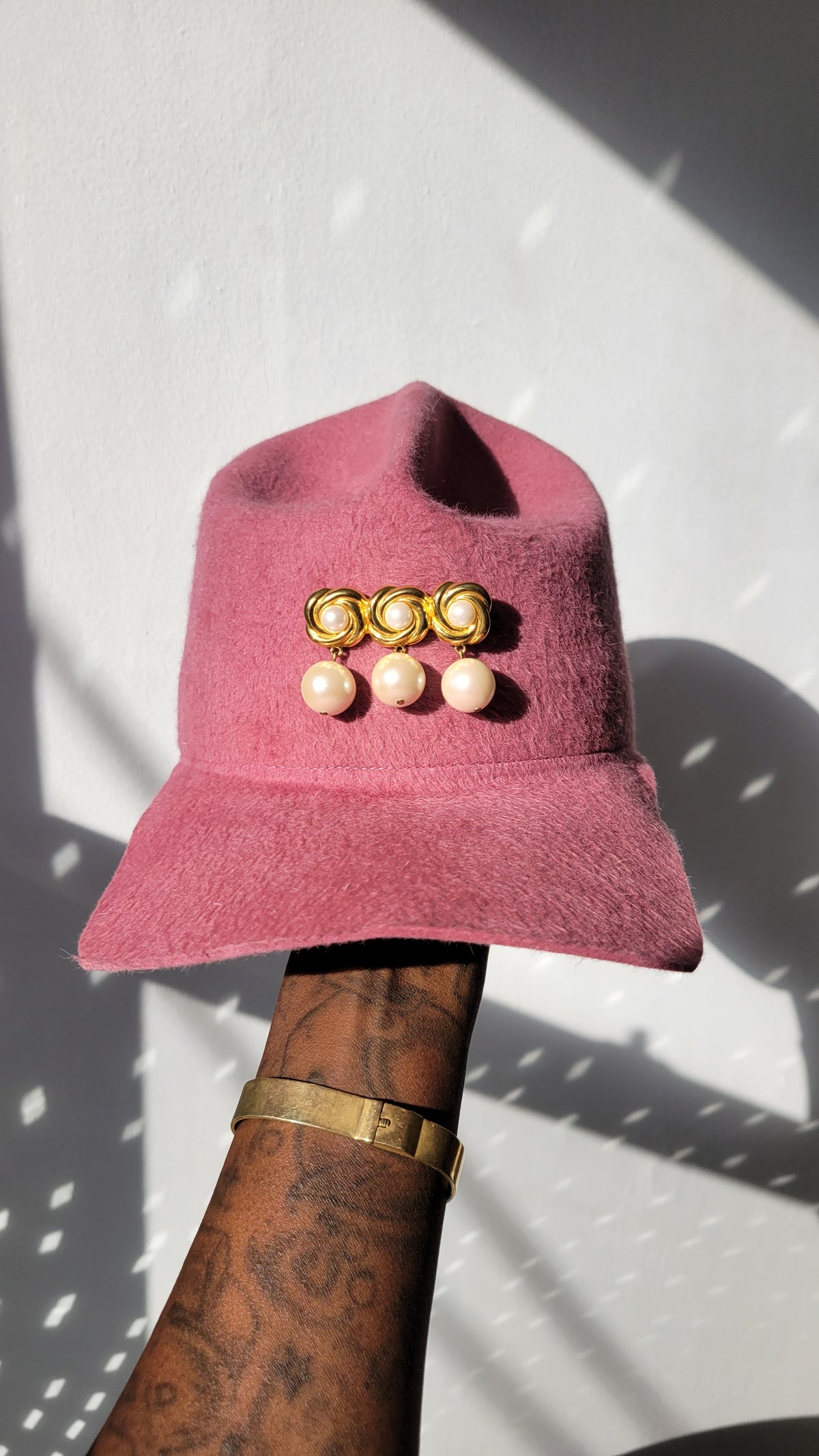 Pink Tristen with pearls