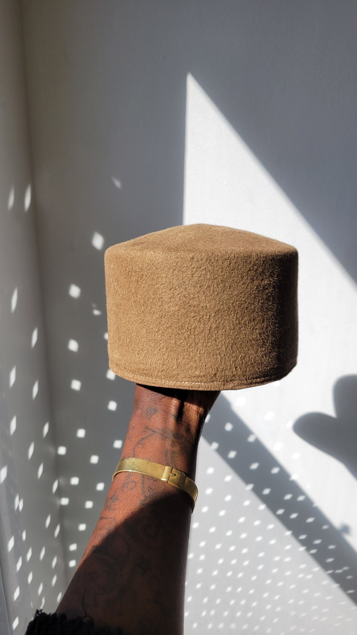 Felt Rhea Cap in Camel